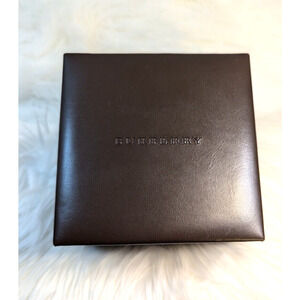 BURBERRY Watch Box (Empty) Brown Padded “Leather” Vinyl Presentation Storage Box